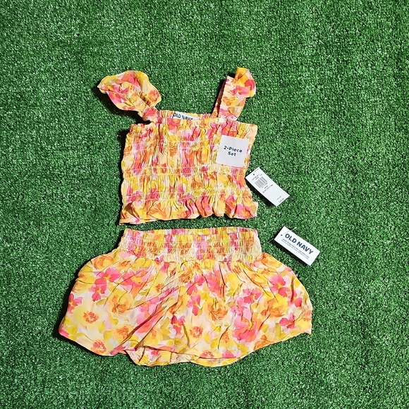 Old Navy Other - Old Navy Pink and Yellow Floral Set